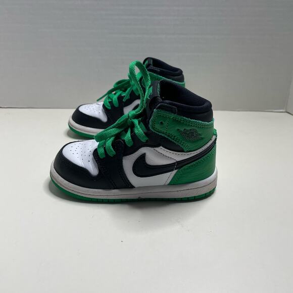 Nike Air Jordan 1 Retro High OG TD Lucky Green FD1413-031 Toddler Size 7C - Picture 3 of 10